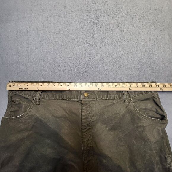 Dickies Pants Mens 44x30 Green Regular Fit Straight Leg Distressed Work Wear - Picture 8 of 12